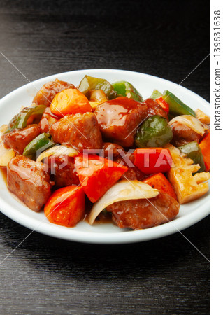 sweet and sour pork	 139831638