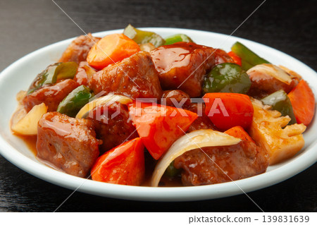 sweet and sour pork	 139831639