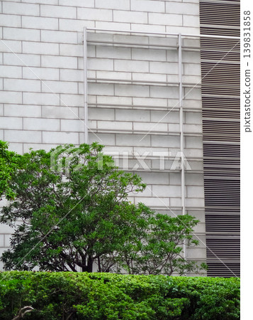 Buildings with trees in the city. Hong Kong Cityscape. Skyscrapers with trees. City and nature concept. Buildings with trees in the city. Hong Kong Cityscape. Skyscrapers with trees. City and nature concept. 139831858