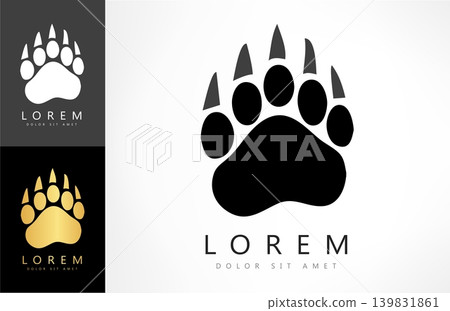 bear footprint vector animal design bear footprint vector animal design 139831861