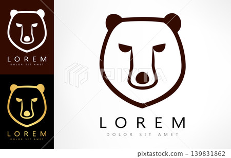 Bear logo vector. Animal design llustration Bear logo vector. Animal design llustration 139831862