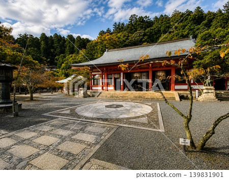 The main hall of Kurama-dera Temple in Kyoto and the beautiful natural scenery: Japanese culture and tourism image 139831901