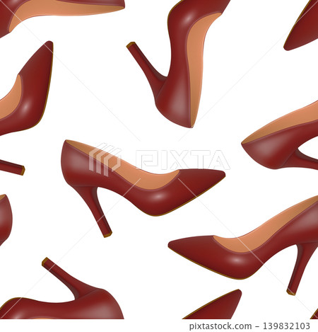 Red High Heel Shoes Seamless Pattern Vector Illustration. Red Stiletto Pumps Pattern. High Heels Fashion Background. Womens Shoes Repeat Print on White Background Red High Heel Shoes Seamless Pattern Vector Illustration. Red Stiletto Pumps Pattern. High Heels Fashion Background. Womens Shoes Repeat Print on White Background 139832103