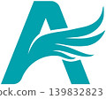 Letter "A" with incorporated wing 139832823