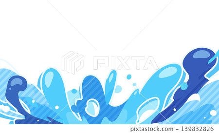 流行風格水波紋背景插畫_16:9 139832826