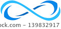 abstrat stylized infinity sign over white 139832917