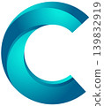 Abstract stylized image of letter "C" 139832919