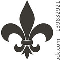 monochrom image of the symbol of fleur-de-lis 139832921