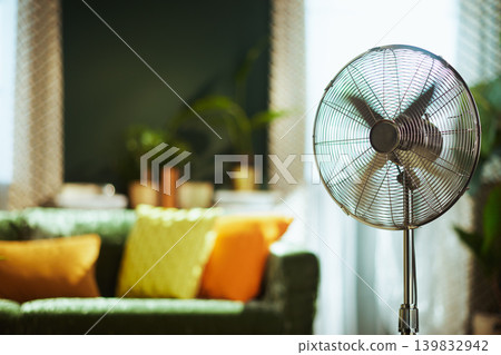 Cooling Comfort: Stand Fan in a Modern Home Cooling Comfort: Stand Fan in a Modern Home 139832942