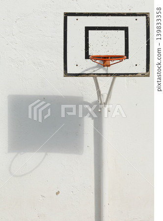 Street basketball hoop on outdoor high school playground courtbasketball hoop, basketball rim, basketball backboard, basketball net, outdoor basketball court, school basketball court, high school cour Street basketball hoop on outdoor high school playground courtbasketball hoop, basketball rim, basketball backboard, basketball net, outdoor basketball court, school basketball court, high school cour 139833358