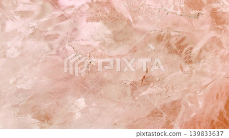 amethyst crystal displays frozen textures with cool Brown hues. The icy surface of the gemstone 139833637