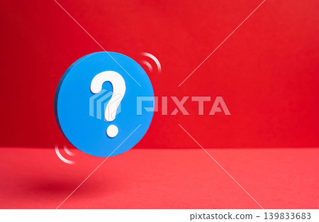 Question mark representing the search for answers and important information. Problem solving, research process, curiosity, FAQ concept and analytical thinking. Question mark representing the search for answers and important information. Problem solving, research process, curiosity, FAQ concept and analytical thinking. 139833683