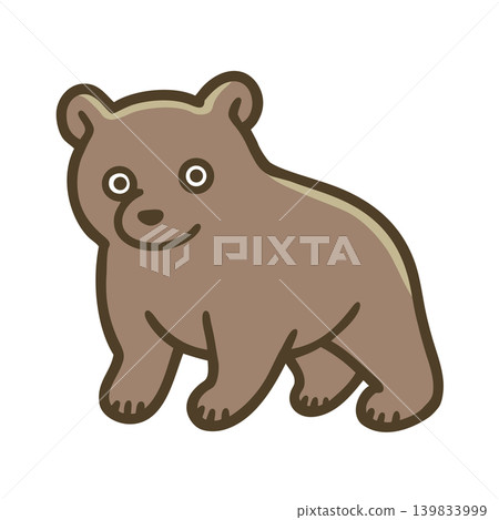 Simple illustration of a baby bear Simple illustration of a baby bear 139833999