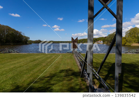 Canoe training area on Lyngby Lake near Copenhagen Denmark. Canoe training area on Lyngby Lake near Copenhagen Denmark. 139835542