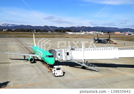 Osprey lands at Iwate Hanamaki Airport 139835641