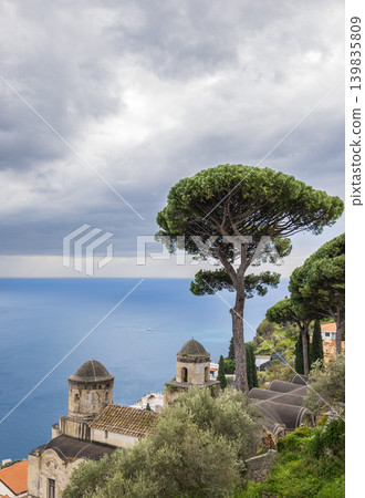 Scenic Garden View in Ravello on the Amalfi Coast, Italy 139835809