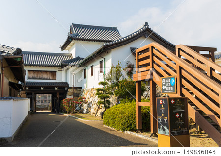 Imabari Castle, one of Japan's Top 100 Castles, Yamasato Turret, in Imabari City, Ehime Prefecture, in winter. 139836043