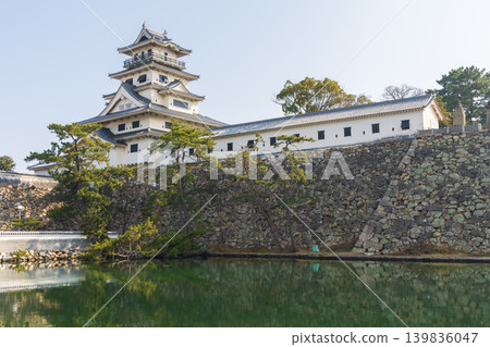 Imabari Castle, one of Japan's Top 100 Castles, in Imabari City, Ehime Prefecture, in winter. Imabari Castle, one of Japan's Top 100 Castles, in Imabari City, Ehime Prefecture, in winter. 139836047