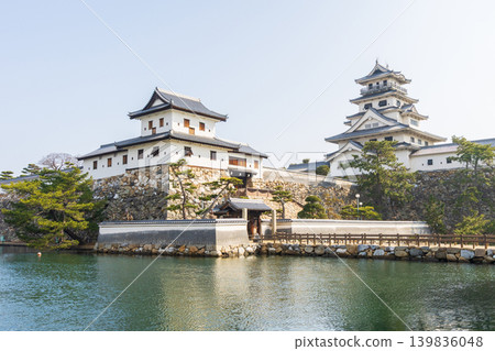 Imabari Castle, one of Japan's Top 100 Castles, in Imabari City, Ehime Prefecture, in winter. Imabari Castle, one of Japan's Top 100 Castles, in Imabari City, Ehime Prefecture, in winter. 139836048