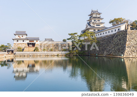 Imabari Castle, one of Japan's Top 100 Castles, in Imabari City, Ehime Prefecture, in winter. Imabari Castle, one of Japan's Top 100 Castles, in Imabari City, Ehime Prefecture, in winter. 139836049