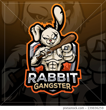 Rabbit gangster esport mascot logo design Rabbit gangster esport mascot logo design 139836259
