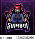 shinobi esport mascot logo design  139836260