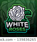 White roses esport mascot logo design  139836265