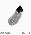 An eggplant illustration drawn in ink. 139836384