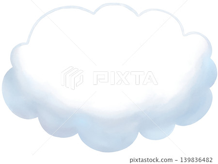可愛蓬鬆的雲朵-簡單的水彩插圖 可愛蓬鬆的雲朵-簡單的水彩插圖 139836482