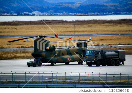 Large transport helicopter [CH-47] at Miho Air Base 139836638