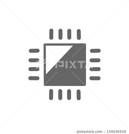 CPU, microchip, processor icon materials, technology, computer-related symbols CPU, microchip, processor icon materials, technology, computer-related symbols 139836938