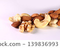 Close-up of mixed nuts against a white background 139836993
