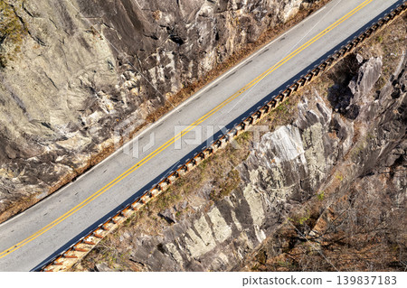 Winding Highlands Road offers a beautiful mountain pass experience in peak fall season. Winding Highlands Road offers a beautiful mountain pass experience in peak fall season. 139837183