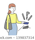 Woman using contactless payment 139837314