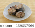 Boiled mackerel 139837569