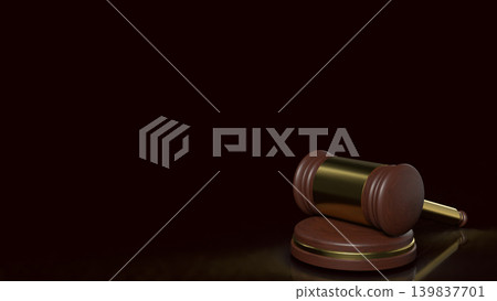 Dark Legal Gavel For Justice Authority 3d render. Dark Legal Gavel For Justice Authority 3d render. 139837701