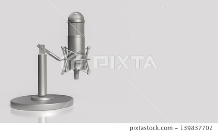 Professional Studio Microphone For Podcast Recording 3d render. 139837702