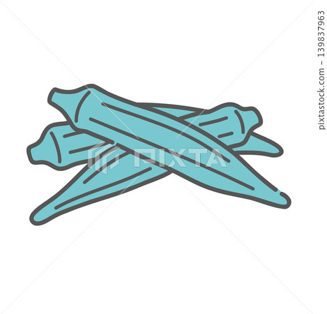 Illustration of okra (a summer vegetable that helps prevent summer fatigue) 139837963