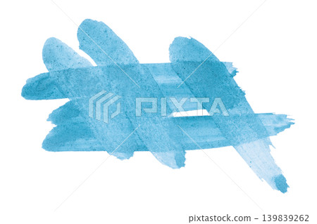 Light blue brush isolated on transparent background Light blue watercolor Light blue brush isolated on transparent background Light blue watercolor 139839262