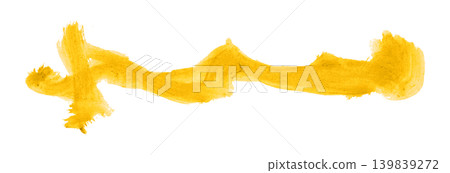 yellow brush isolated on transparent background yellow watercolor yellow brush isolated on transparent background yellow watercolor 139839272