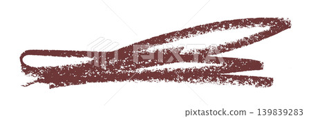 brown pencil strokes isolated on transparent background 139839283