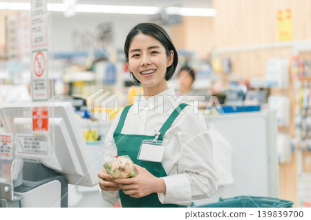 supermarket, salesperson, shop assistant 139839700