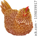 Hand-drawn style illustration of a chicken 139839917