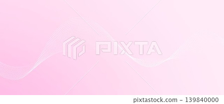 Pink dotted wave pattern background. Rose wavy curved dashed design element for poster, banner, presentation, booklet, brochure. Abstract halftone undulate flowing particle lines. Vector wallpaper Pink dotted wave pattern background. Rose wavy curved dashed design element for poster, banner, presentation, booklet, brochure. Abstract halftone undulate flowing particle lines. Vector wallpaper 139840000