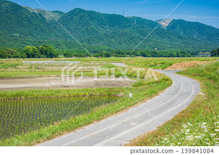 The tranquil rural landscape of Oku-Biwako, Makino-cho, Takashima City, Shiga Prefecture 139841084