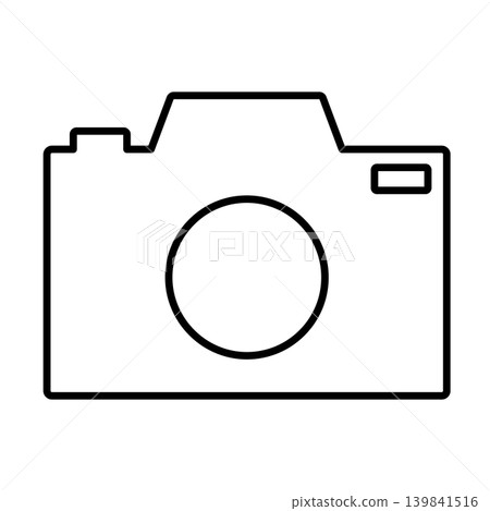Simple illustration icon of a camera (line drawing) 002 Simple illustration icon of a camera (line drawing) 002 139841516