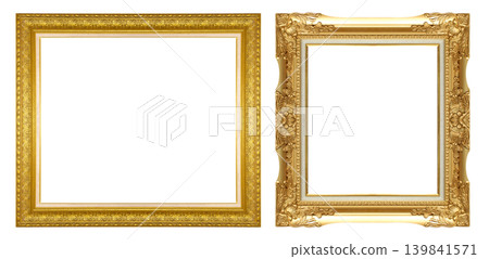 vintage old golden photo frame vintage old golden photo frame 139841571