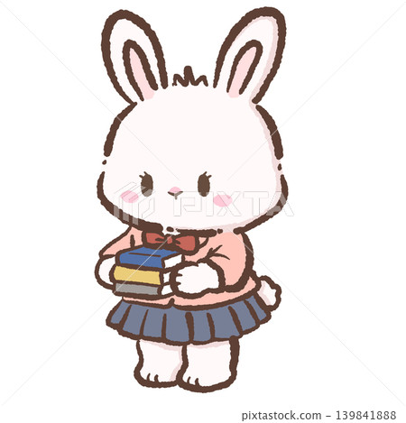 Cute Chibi Bunny Carrying School Books Sweet Student Character Illustration Cozy Campus Style Artwork For Planner Stickers Scrapbook Journals School Decor And Cute Stationery Crafts Cute Chibi Bunny Carrying School Books Sweet Student Character Illustration Cozy Campus Style Artwork For Planner Stickers Scrapbook Journals School Decor And Cute Stationery Crafts 139841888