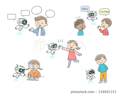 人工智慧兒童圖像插圖 139842153