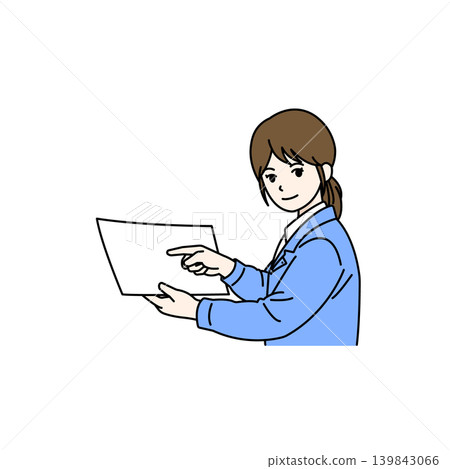 女性員工,文件審核,報告,檢查,商業,插圖。 女性員工,文件審核,報告,檢查,商業,插圖。 139843066